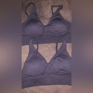 Two black sport bras best fits small